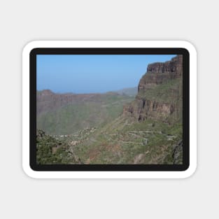 Long road on the mountain pass Tenerife Magnet