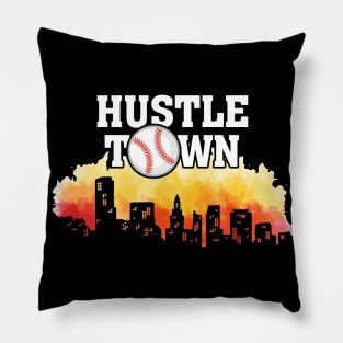 Hustle Town Houston Playoff Baseball Pillow