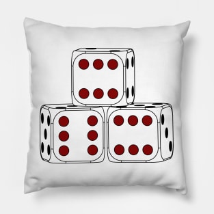 Red Dice 666 Board Game Tabletop Gambling Pillow