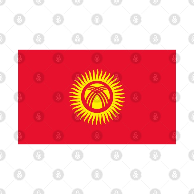 Flag of Kyrgyzstan by COUNTRY FLAGS