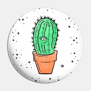 Eye Love Cacti Pin