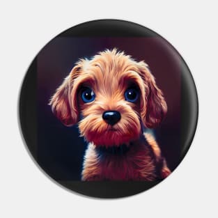 Cute Puppy Dog, Yorkshire Terrier Art Pin
