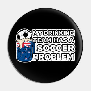 New Zealand Soccer Drinking Team Pin