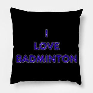 I Love Badminton - Purple Pillow