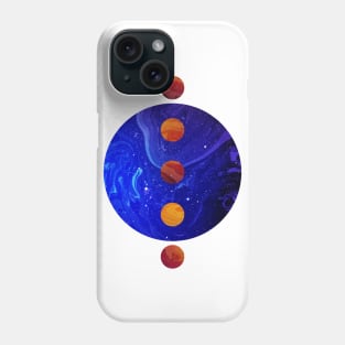 Circular Blue Planet Marble Phone Case