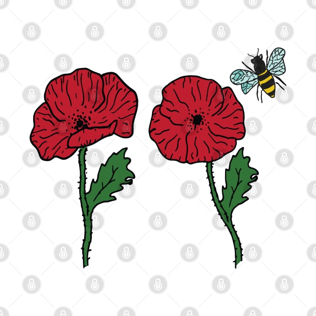 Twin Red Poppies by Nataliatcha23