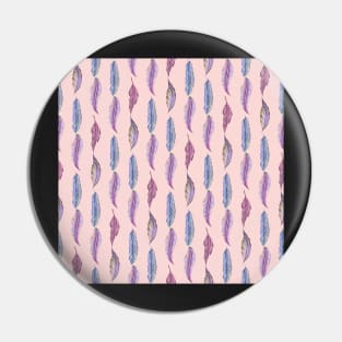 Boho Chic Feather Pattern - Peach Background Pin