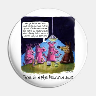 Three Little Pigs Pin