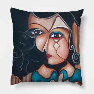 Modern art | Woman Portrait Pillow