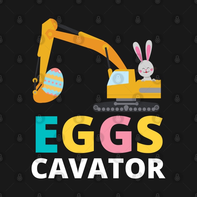 Kids Eggs Cavator Easter Bunny Excavator Cute Boys Kids Toddler by Johner_Clerk_Design
