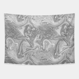 Pastel Grey Silk Marble - Digital Liquid Paint Tapestry