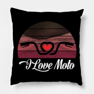 i love moto Pillow