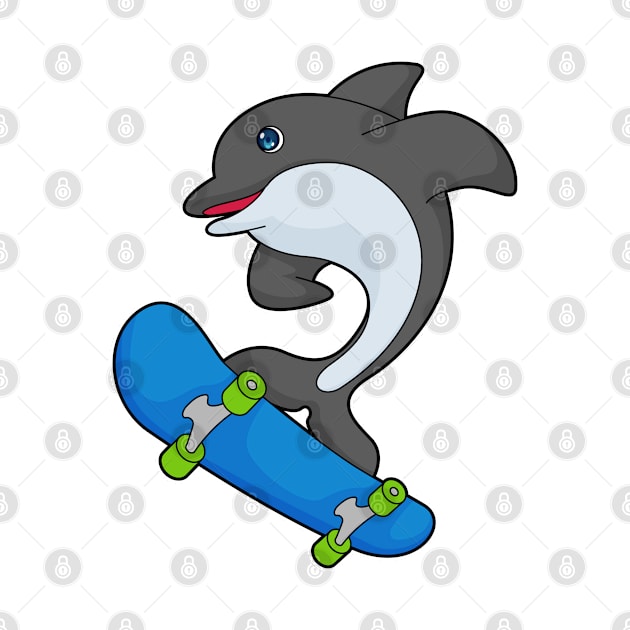 Dolphin Skater Skateboard by Markus Schnabel