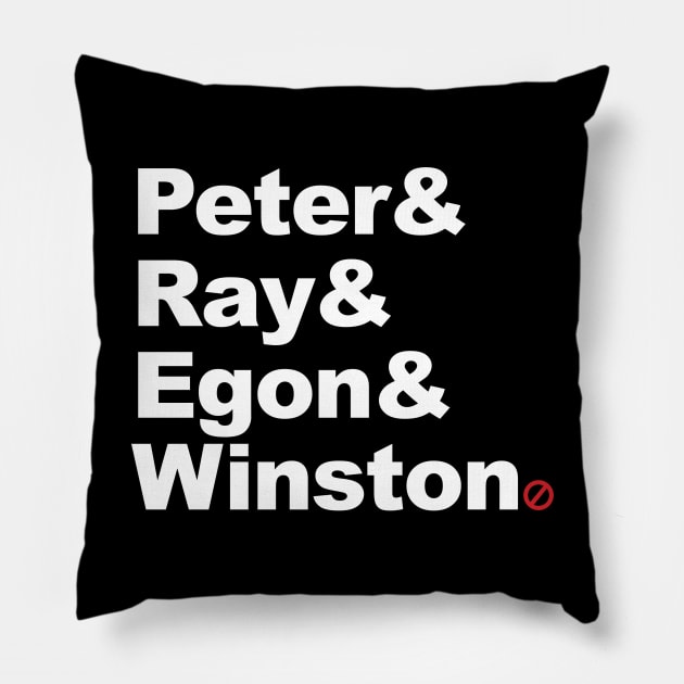 Ghostbusters: Experimental Jetset style Pillow by Jimb Fisher Art