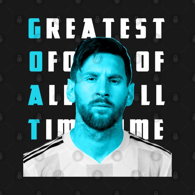 GOAT MESSI ON BLUE ARGENTINA by teesmile