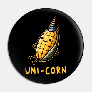 Unicorn Uni Corn Mystical Crop (Back Print) Pin