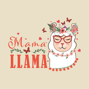 For A Proud Mom Women Mama Llama Funny Mother Day's T-Shirt