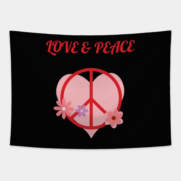 LOVE & PEACE Tapestry by zzzozzo