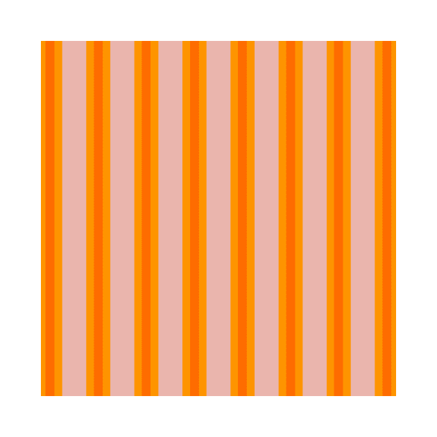 Orange and pink vertical stripes by Home Cyn Home 