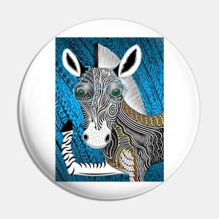 Portrait Of The Artist As A Young Zebra Pin