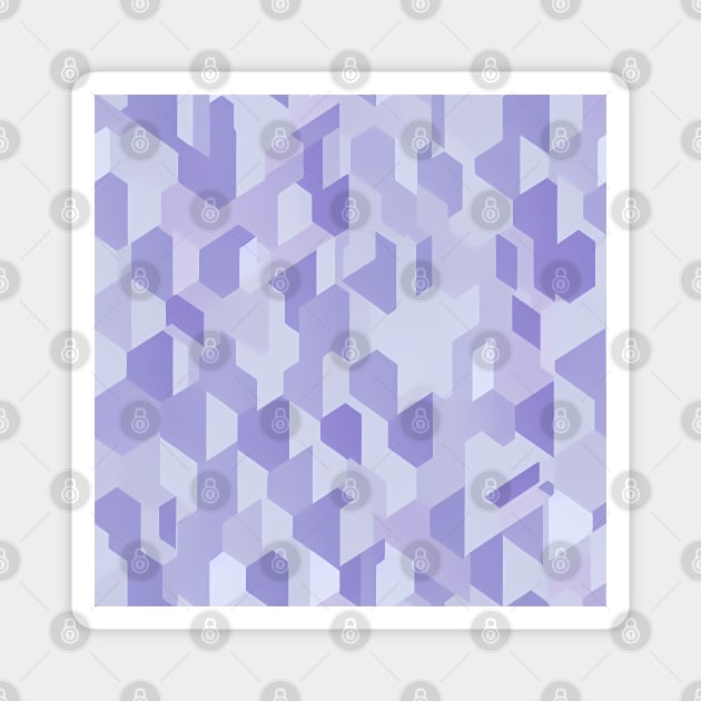 Abstract Geometric Hexagonal Pattern - purple pastel scheme Magnet by Artilize