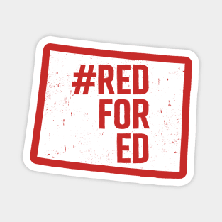 Red for Ed Colorado State Outline Magnet