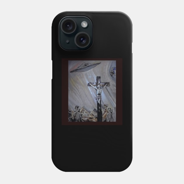 crucifixion Phone Case by Mike Nesloney Art