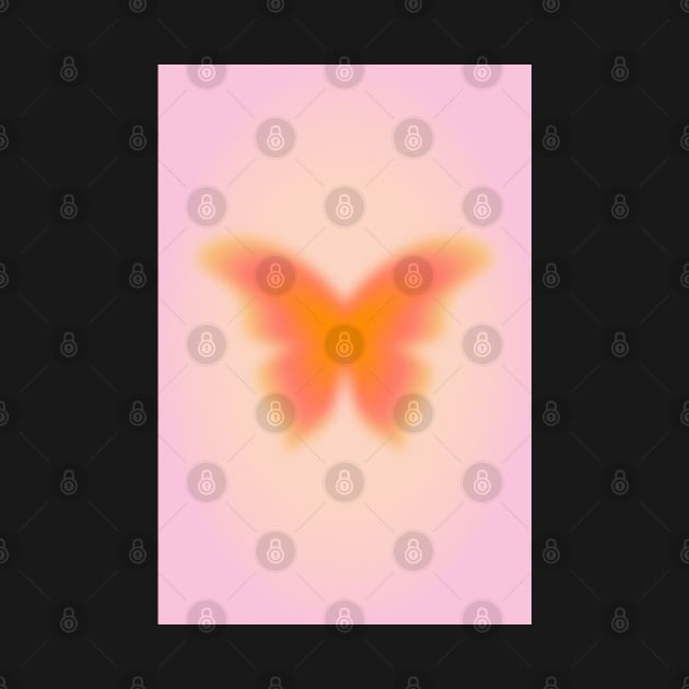 Orange Pink Butterfly Aura by mystikwhale