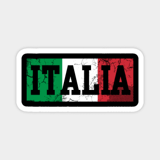 Italia Italian Flag Italy Vintage Distressed Magnet