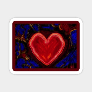 Abstract heart drawing Magnet