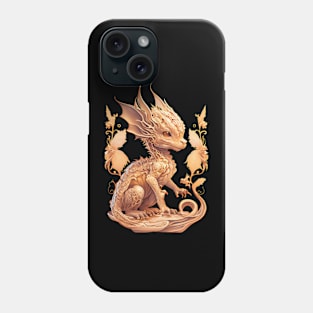 Cute Golden Dragon playing Phone Case
