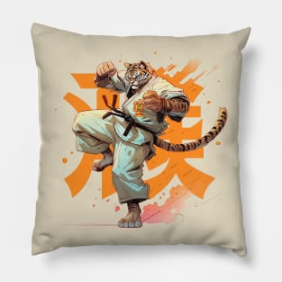 karate tiger Pillow