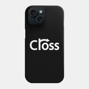 Cross crossing typographic logo design Phone Case