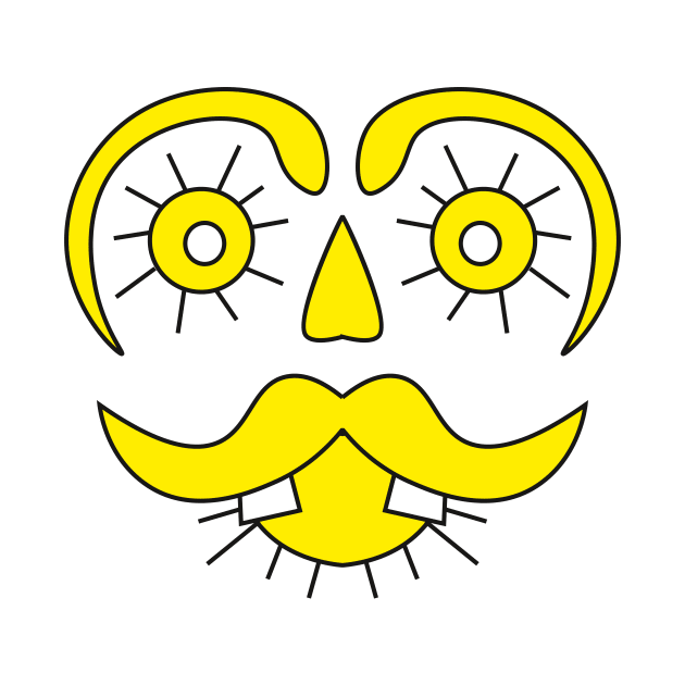 Mister sunface funny character face by Creative Art Store