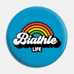 Groovy Rainbow Biathle Life Pin