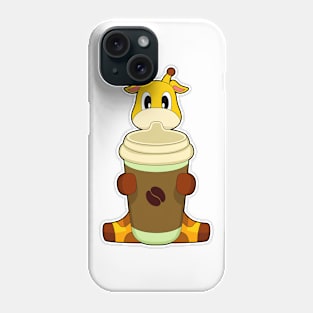 Giraffe Coffee to go Phone Case