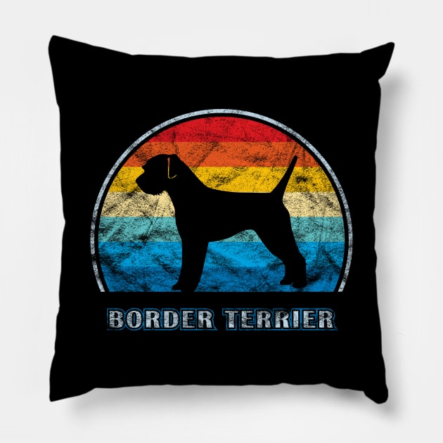 Border Terrier Vintage Design Dog Pillow by millersye