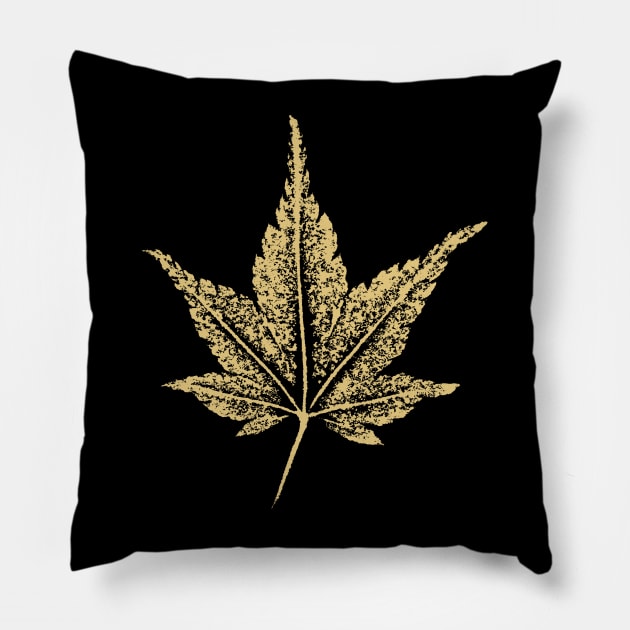 Maple (Japanese) - Leaf Imprint Pillow by Nikokosmos