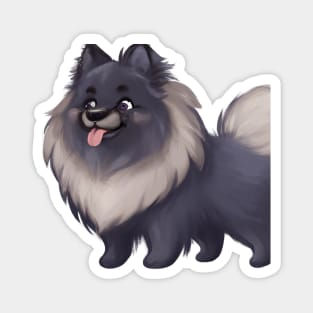 Cute Keeshond Drawing Magnet