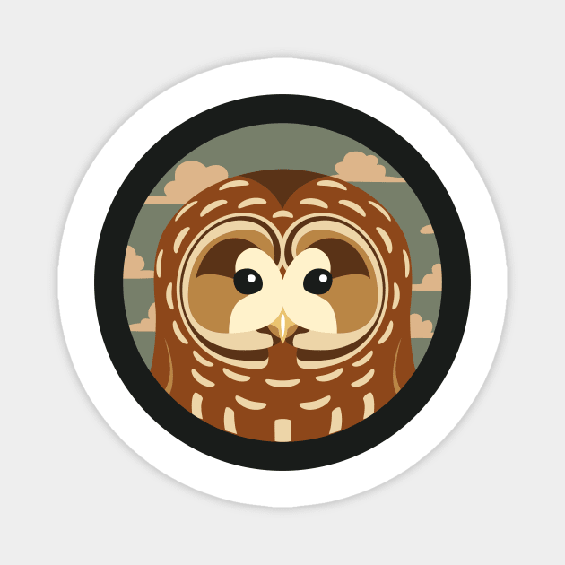 Barred Owl Logo Magnet by JadaFitch