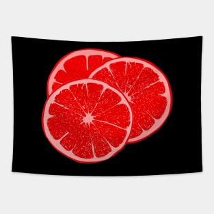 Three red grapefruits Tapestry