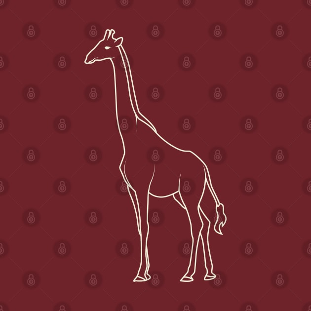 Aesthetic Lineart Giraffe by crissbahari