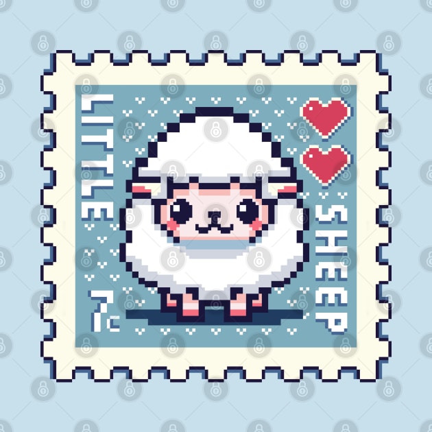 "Little Lamb" | Postage stamp | Pixel Art by LettyDreams