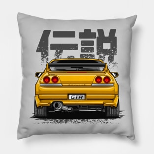 Monster Skyline GTR R33 (Royal Gold) Pillow