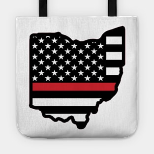 Thin Red Stripe  Ohio Flag Tote