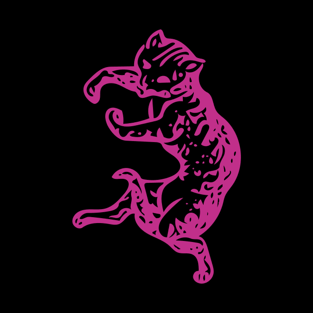 Pink cat dancing by Digital GraphX