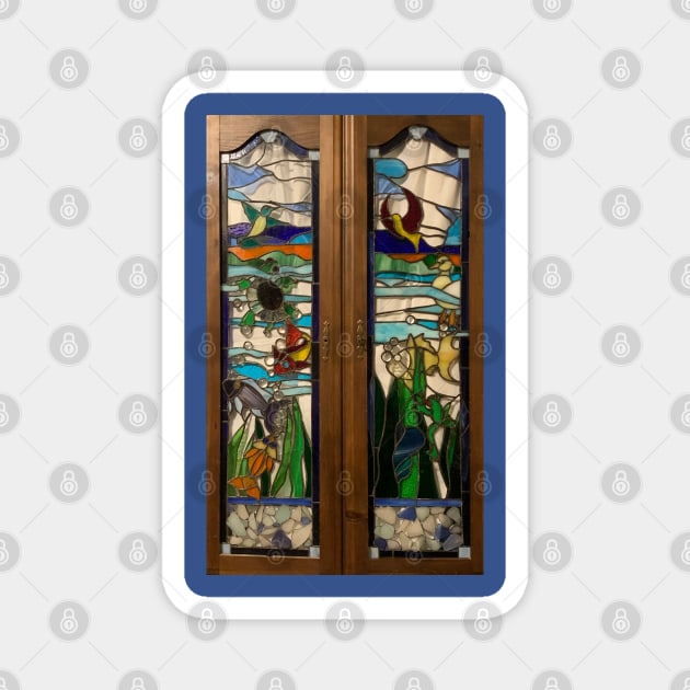 Stained Glass Doors Magnet by Zodiart