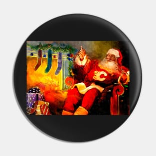 Santa is a flame fan Pin