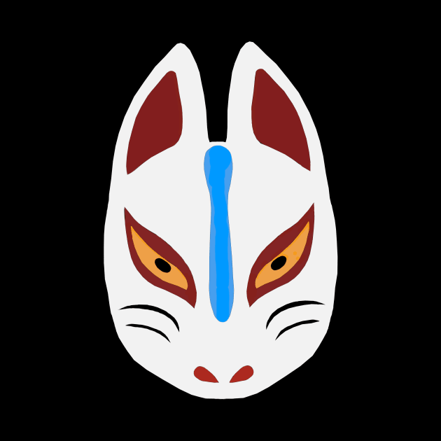 Inari Kitsune Mask, Inari Fox Mask by UsuallyUnusual