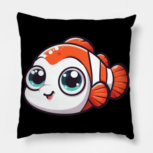 Cute Vectoral Clownfish Face Pillow